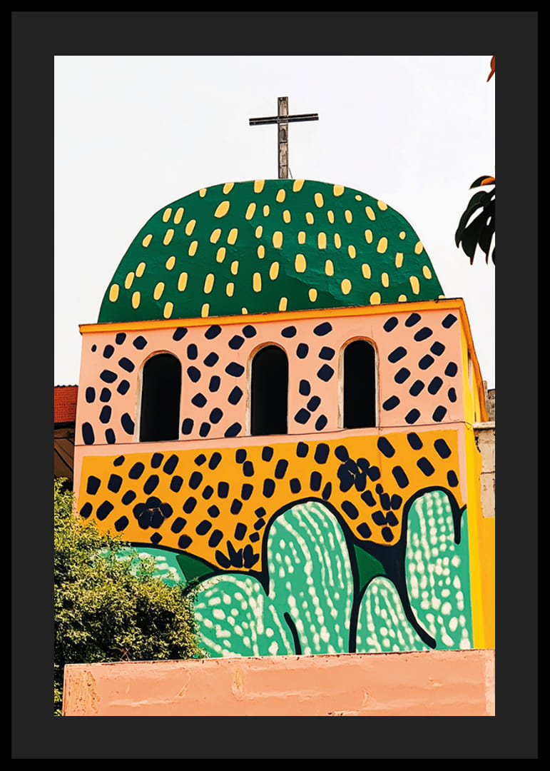 Färgsprakande kyrka för tankarna till en livlig mexikansk by-12