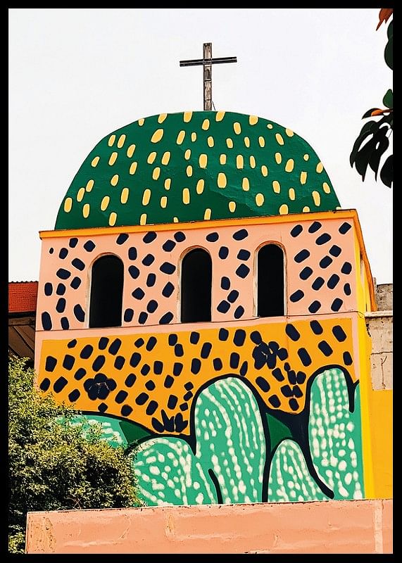 Biserica plină de culoare aduce în minte un sat mexican plin de viață-12