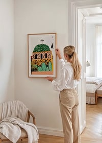 Färgsprakande kyrka för tankarna till en livlig mexikansk by-8