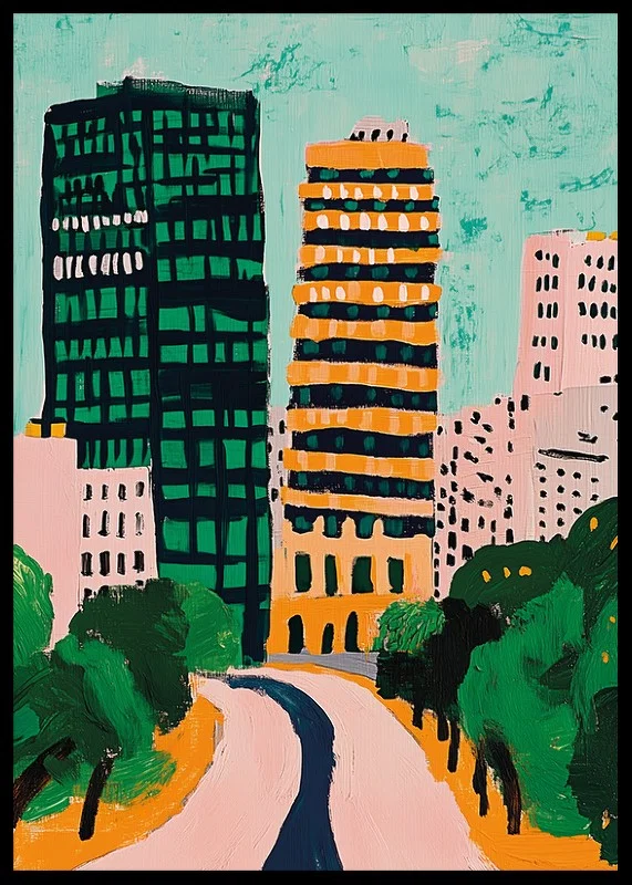 Colorful city skyline brings vibrant energy and creativity-12