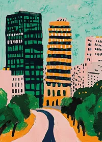 Colorful city skyline brings vibrant energy and creativity-7