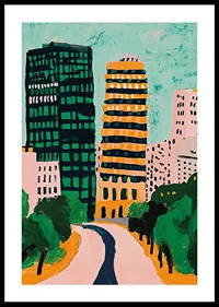 Colorful city skyline brings vibrant energy and creativity-0
