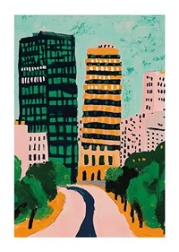 Colorful city skyline brings vibrant energy and creativity-1