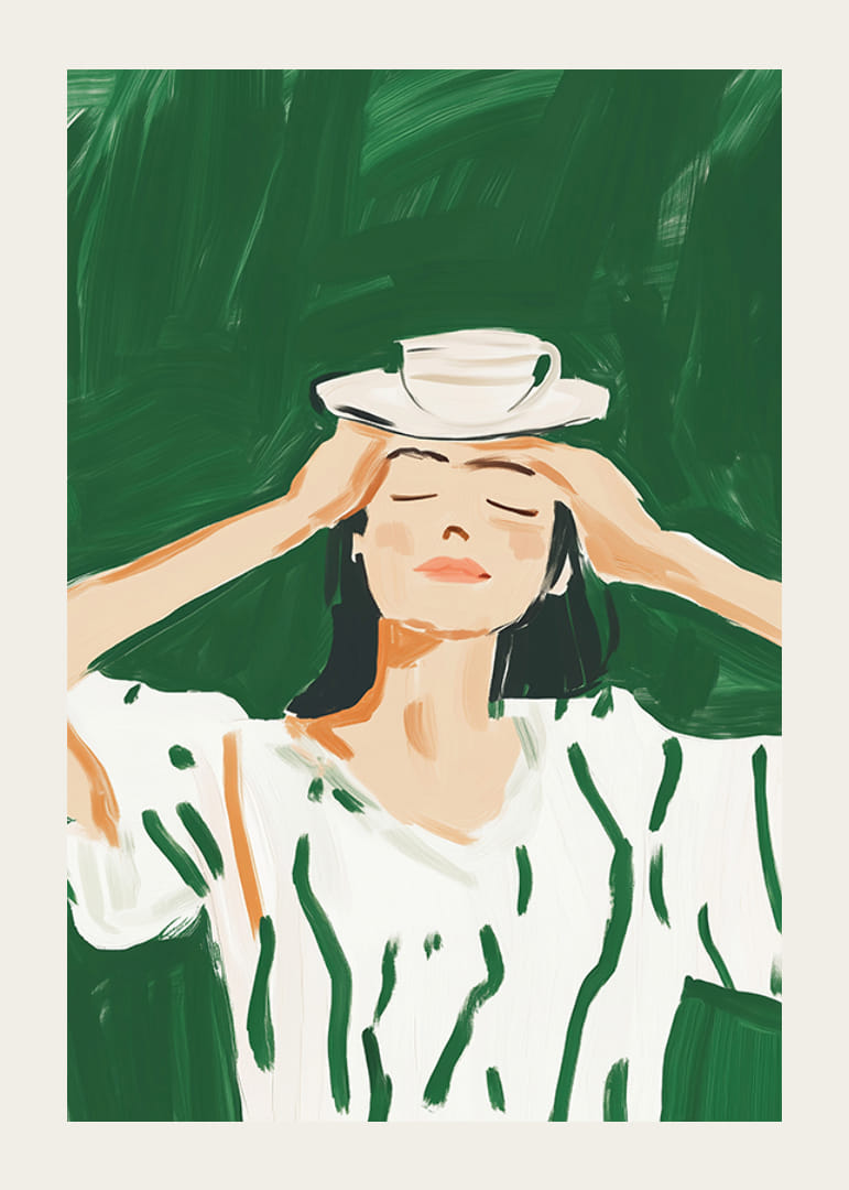 Ontspannen elegantie in groene tinten met een uitgebalanceerde theekop-12