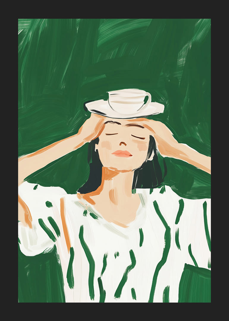 Ontspannen elegantie in groene tinten met een uitgebalanceerde theekop-12