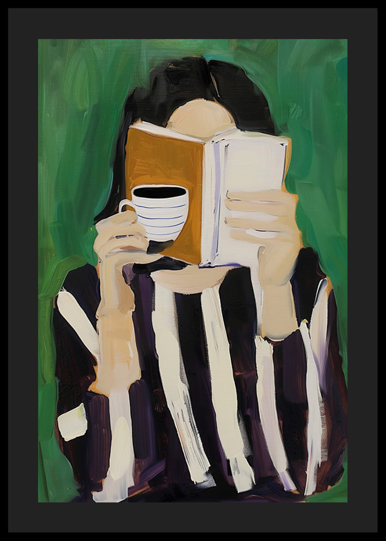 A quiet moment of reading with a cup of coffee in the safe grip of your hand-12