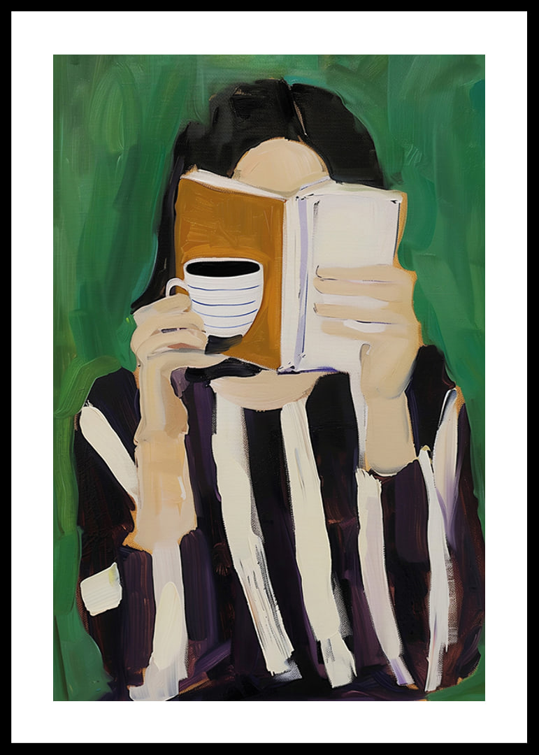 A quiet moment of reading with a cup of coffee in the safe grip of your hand-12