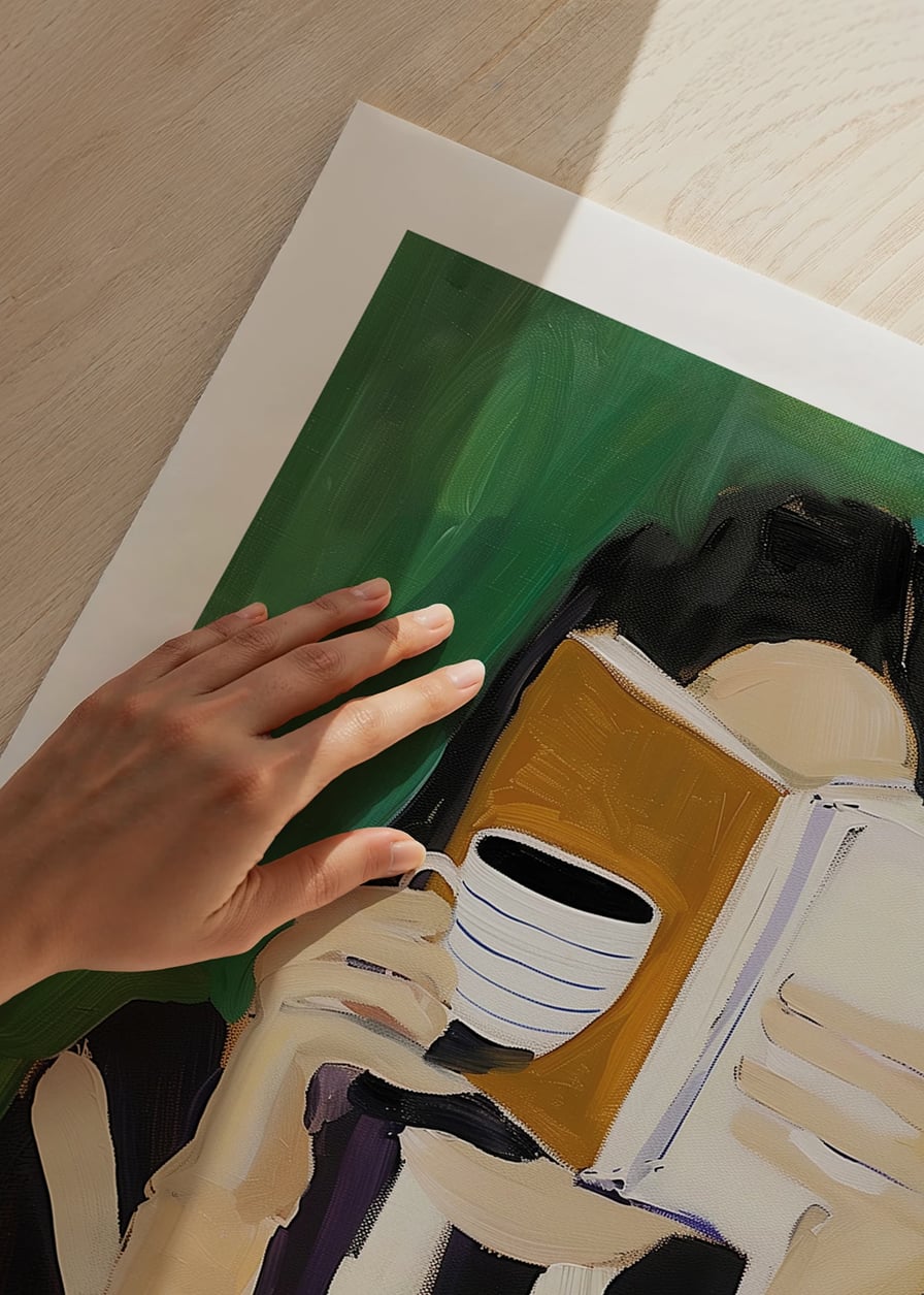 A quiet moment of reading with a cup of coffee in the safe grip of your hand-12