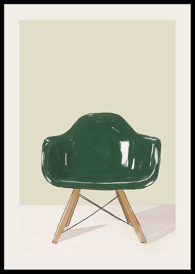 Elegante silla verde brillante, perfecta para un minimalismo elegante.-12