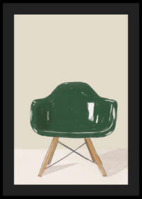 Elegante silla verde brillante, perfecta para un minimalismo elegante.-4