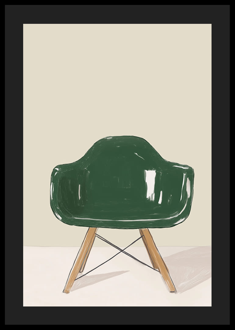Elegante silla verde brillante, perfecta para un minimalismo elegante.-12