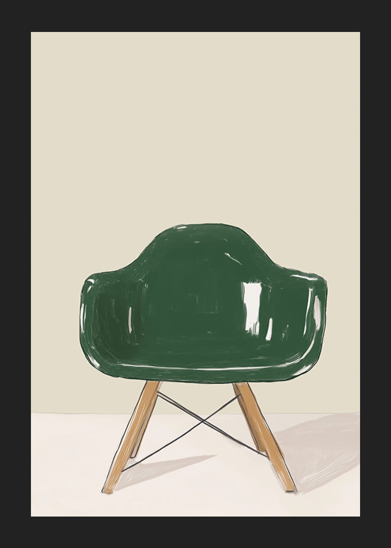 Elegante silla verde brillante, perfecta para un minimalismo elegante.-12