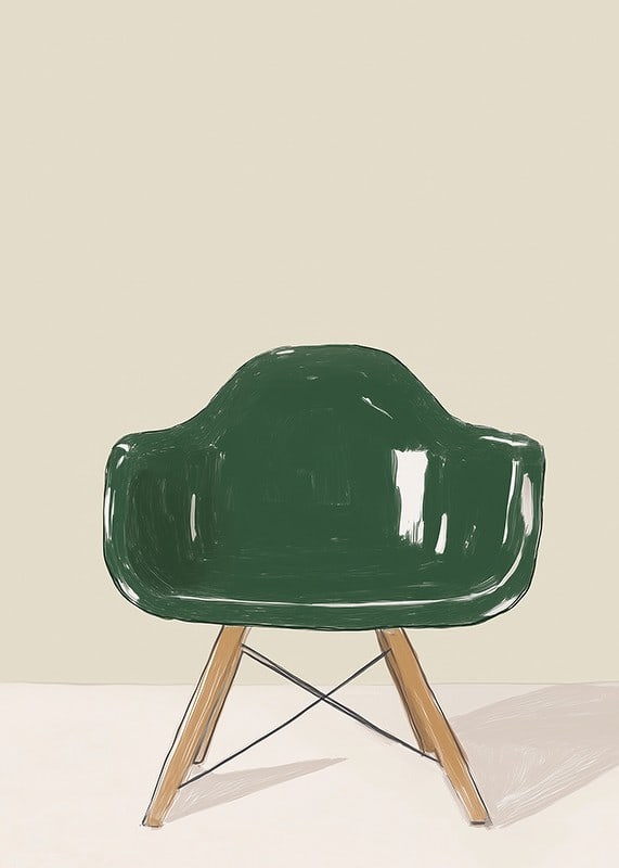 Elegant green glittering chair, perfect for stylish minimalism-12