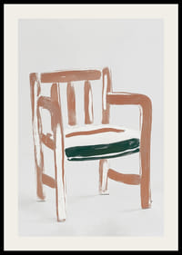 Abstract, earthy chair in brushstrokes, capturing timeless design-2