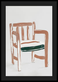 Abstract, earthy chair in brushstrokes, capturing timeless design-4