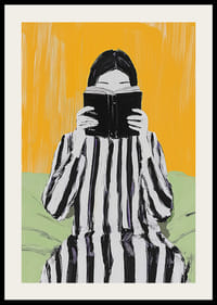 En stilig scene for avslapning, der lesing møter fargerik minimalisme-2