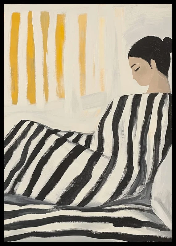 A peaceful moment with quiet, streaky lines and soft light-12