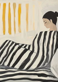 A peaceful moment with quiet, streaky lines and soft light-7