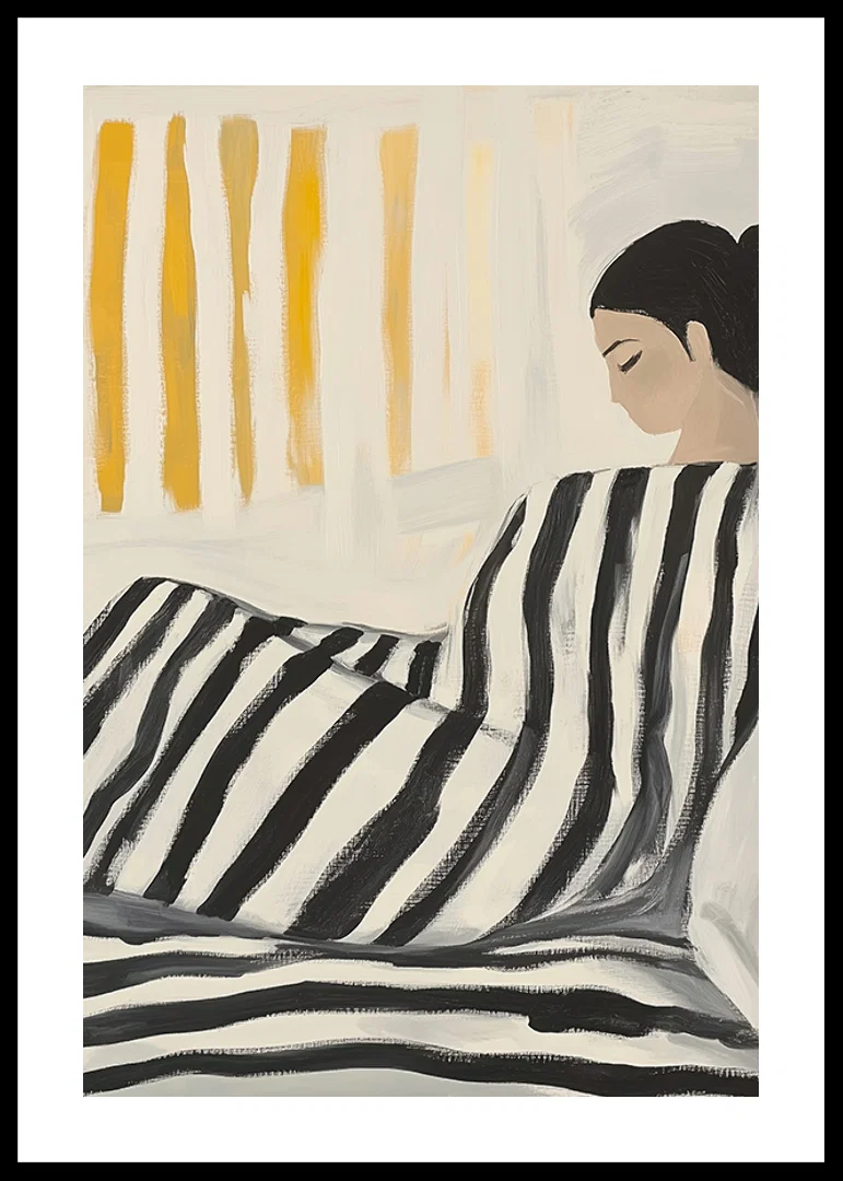 A peaceful moment with quiet, streaky lines and soft light-12