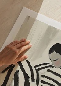Black and white lines embrace the stillness of solitude in an elegant poster-9
