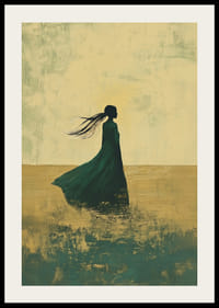A dreamy silhouette against a golden horizon, filled with freedom-2
