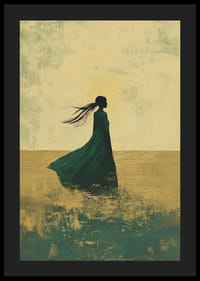 A dreamy silhouette against a golden horizon, filled with freedom-4