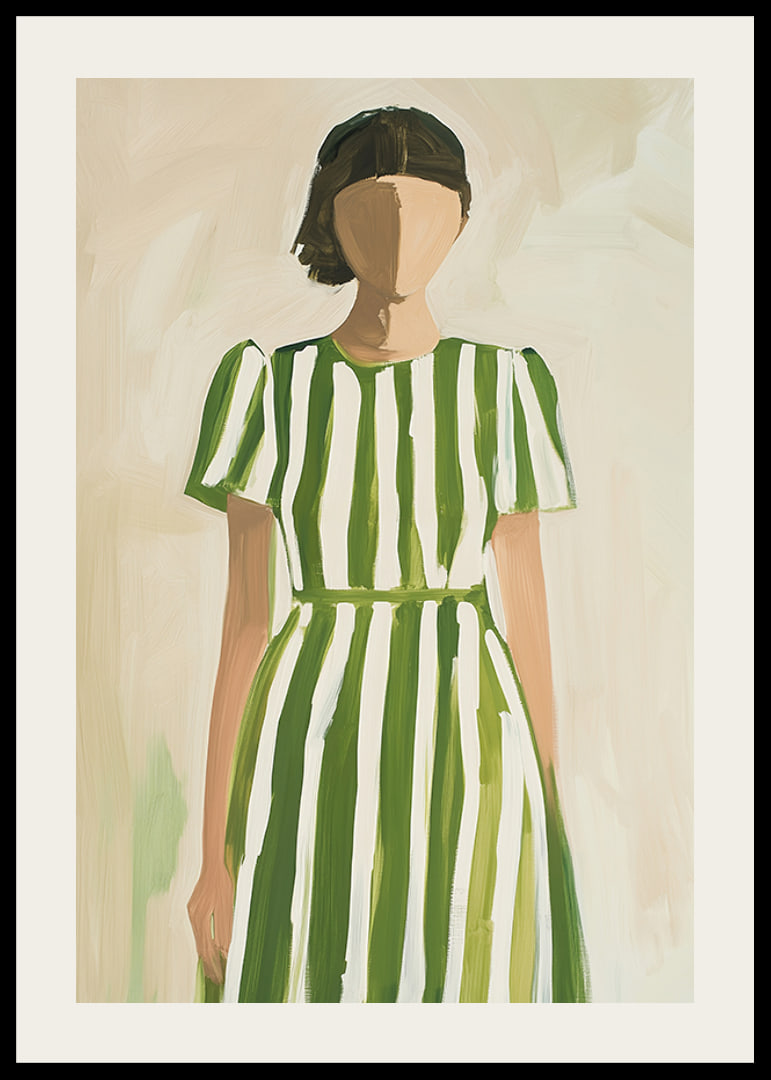 Elegancia radiante con rayas verdes para un ambiente con estilo.-12