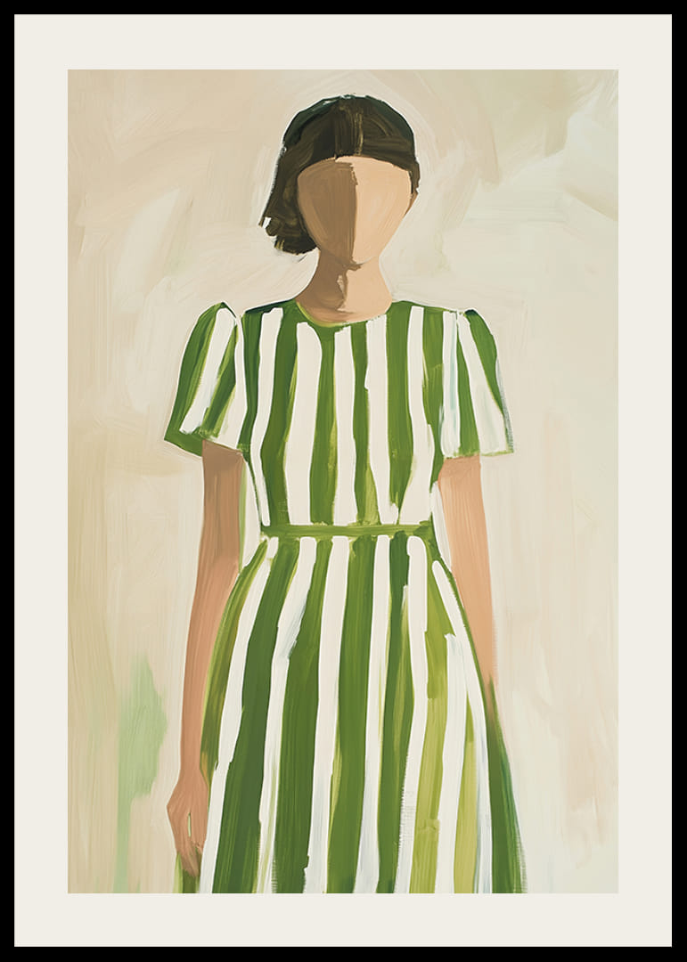 Ragyogó elegancia zöld csíkokkal a stílusos hangulatért-12