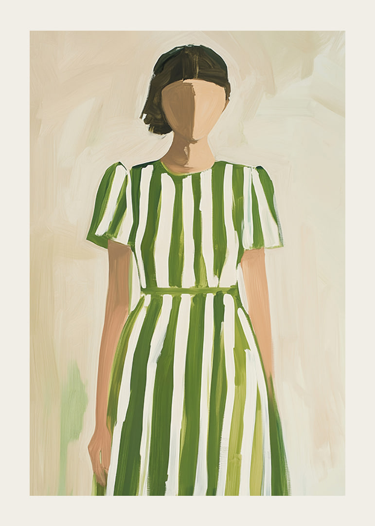 Elegancia radiante con rayas verdes para un ambiente con estilo.-12