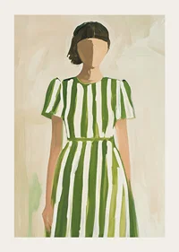 Radiant elegance with green stripes for a stylish atmosphere-3