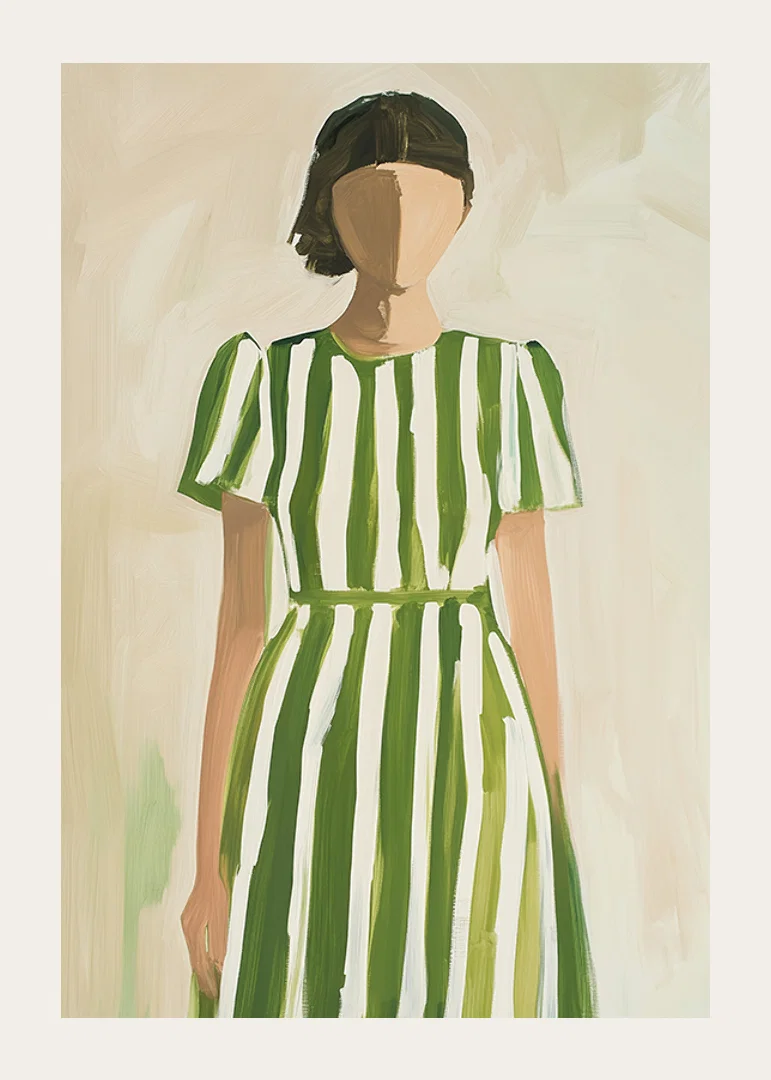Radiant elegance with green stripes for a stylish atmosphere-12