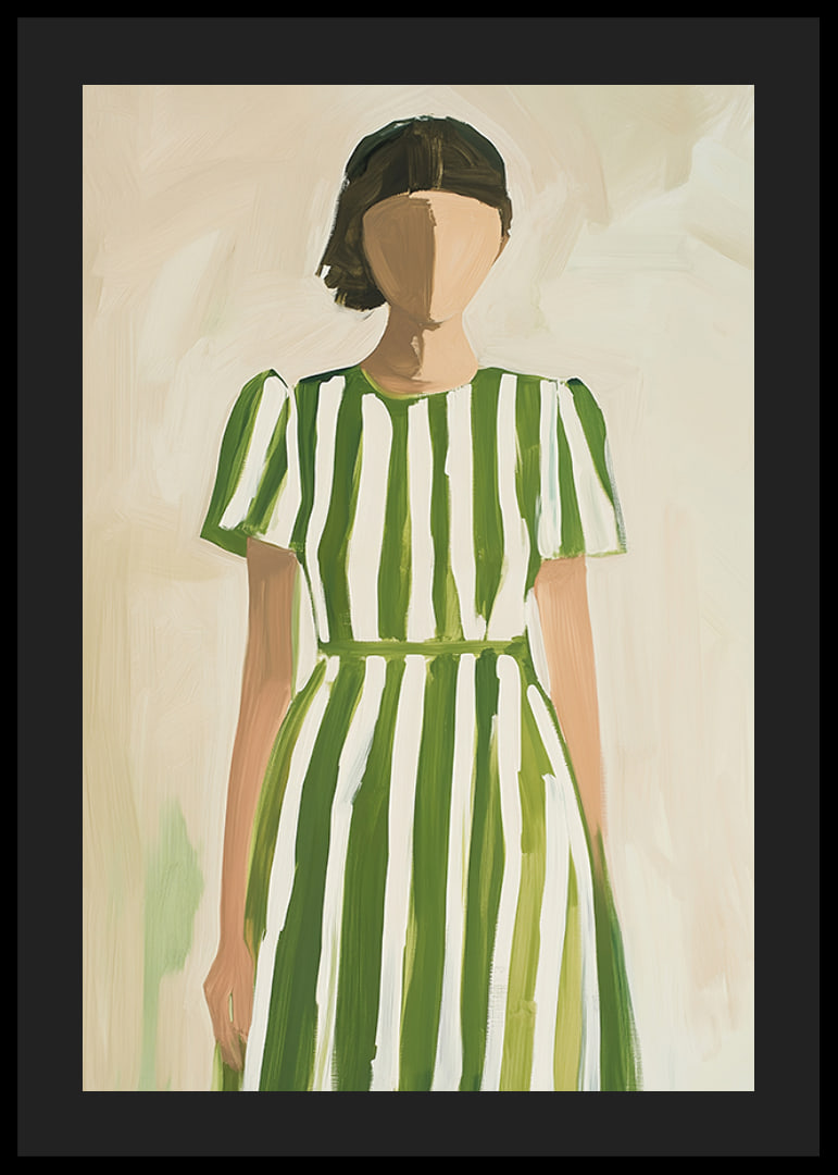 Elegancia radiante con rayas verdes para un ambiente con estilo.-12