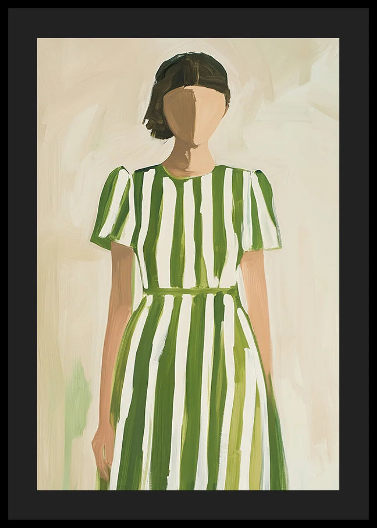 Radiant elegance with green stripes for a stylish atmosphere-12