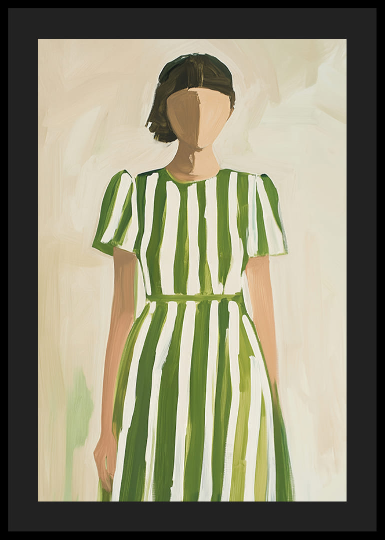 Ragyogó elegancia zöld csíkokkal a stílusos hangulatért-12