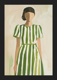 Ragyogó elegancia zöld csíkokkal a stílusos hangulatért-5