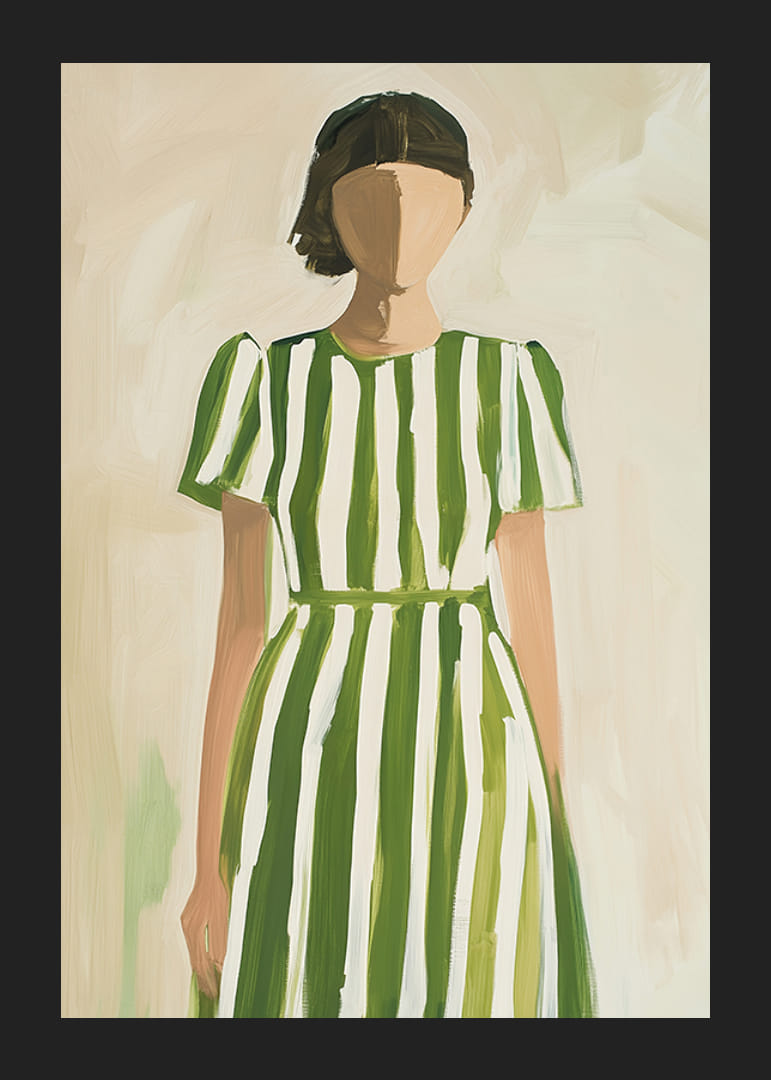 Ragyogó elegancia zöld csíkokkal a stílusos hangulatért-12
