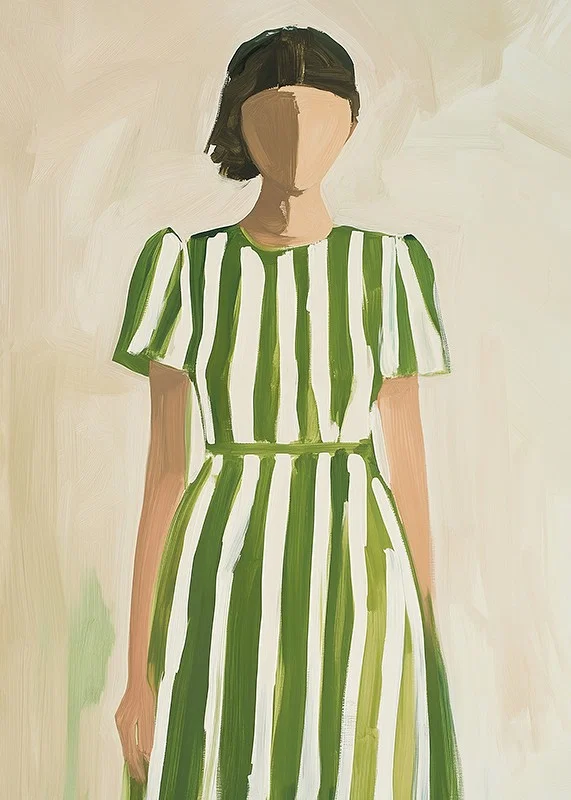 Radiant elegance with green stripes for a stylish atmosphere-12