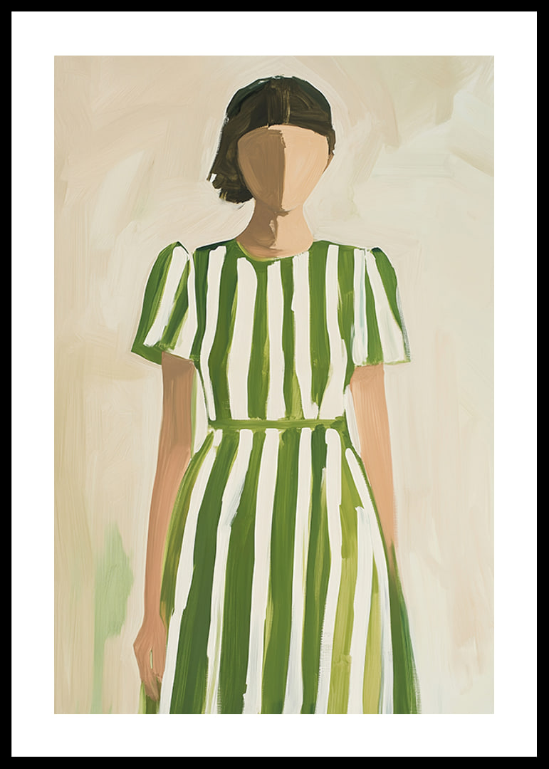 Elegancia radiante con rayas verdes para un ambiente con estilo.-12