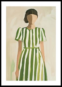 Radiant elegance with green stripes for a stylish atmosphere-0