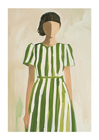 Elegancia radiante con rayas verdes para un ambiente con estilo.-1
