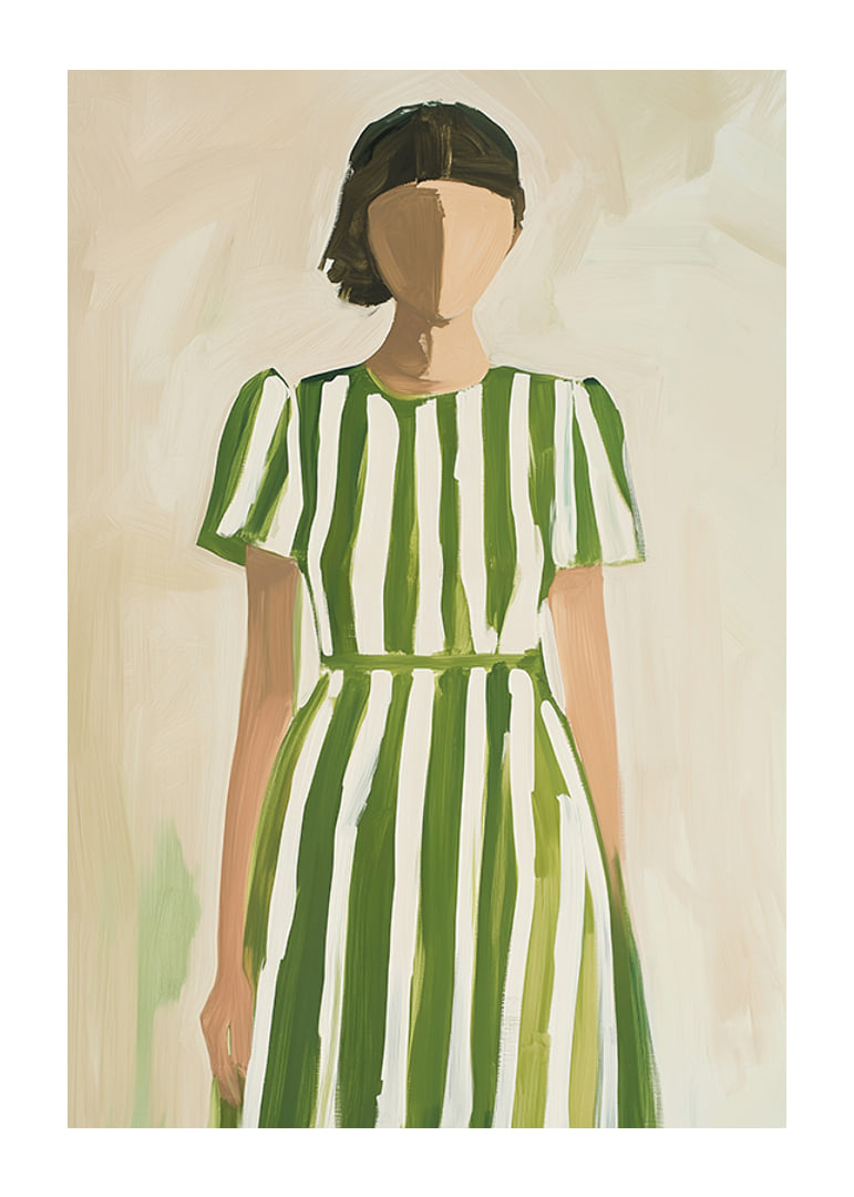 Elegancia radiante con rayas verdes para un ambiente con estilo.-12