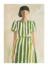 Radiant elegance with green stripes for a stylish atmosphere-1