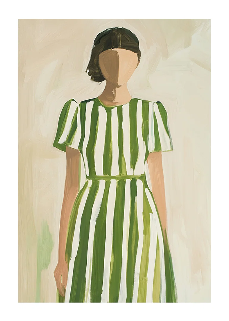 Radiant elegance with green stripes for a stylish atmosphere-12