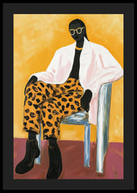 Un style élégant rencontre des couleurs vives dans une affiche de portrait artistique et moderne-4