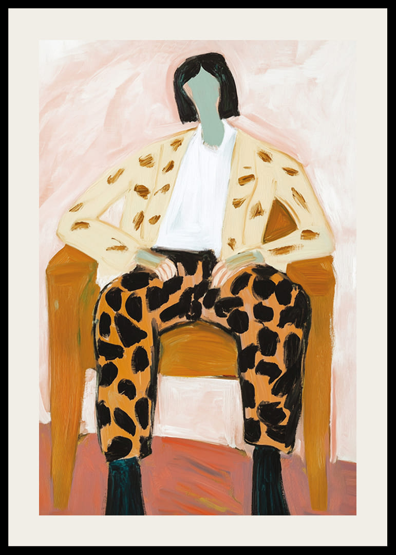 En djärv färgexplosion av stil och attityd, fångad i konstnärlig elegans-12