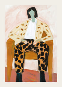 En djärv färgexplosion av stil och attityd, fångad i konstnärlig elegans-3