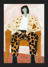 En djärv färgexplosion av stil och attityd, fångad i konstnärlig elegans-5