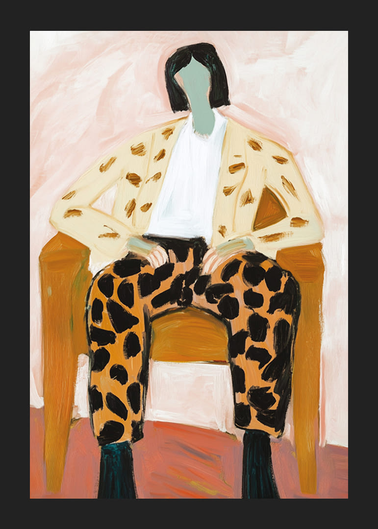 En djärv färgexplosion av stil och attityd, fångad i konstnärlig elegans-12