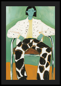 A stylish and colorful artistic figure in bold patterns-4