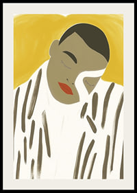 Minimalist portrait in earth tones captures serenity and elegance-2